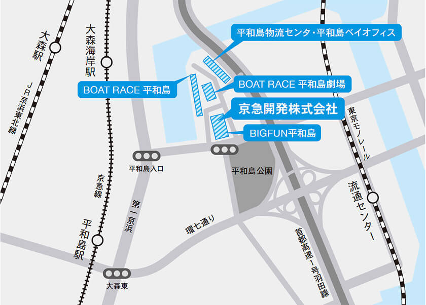 本社周辺地図